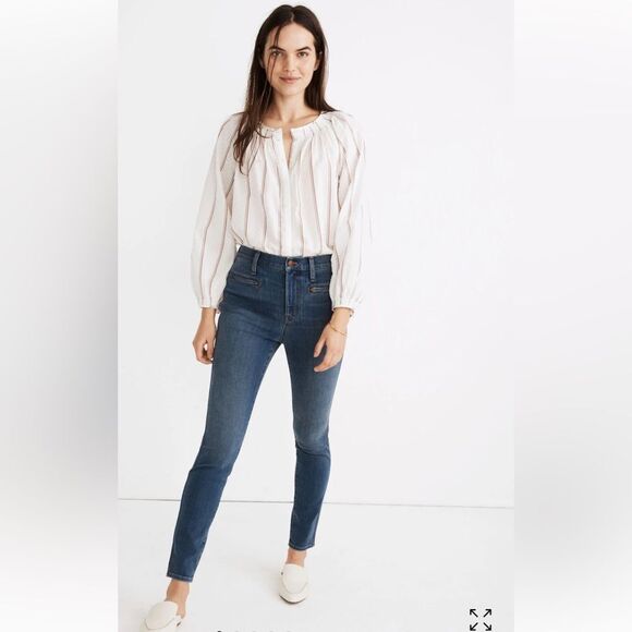 MADEWELL 10" High-Rise Roadtripper Jeggings in Ellerby Wash: Zip Pocket Edition - Picture 1 of 10